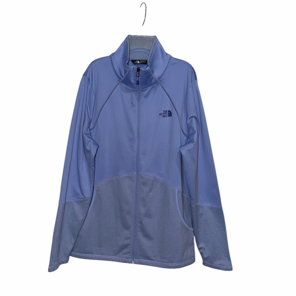 The North Face Jacket Lightweight Fleece Lined Blue Mock Neck Size XL